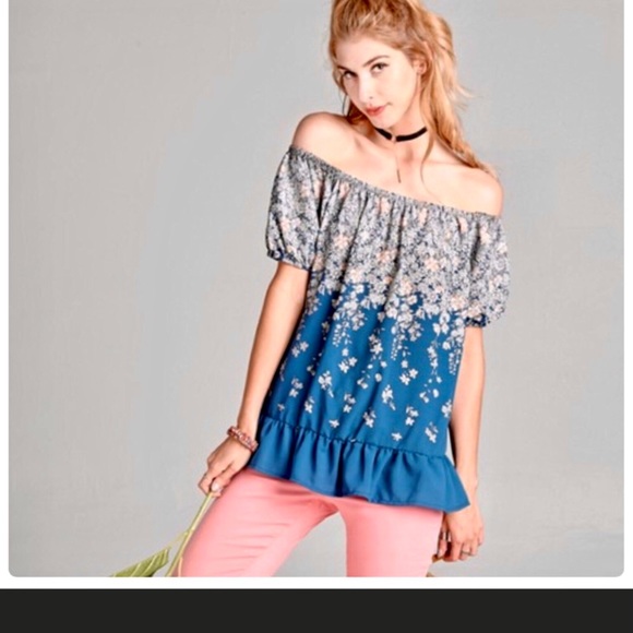 NEW FLORAL OFF SHOULDER TOP!! - Picture 3 of 9